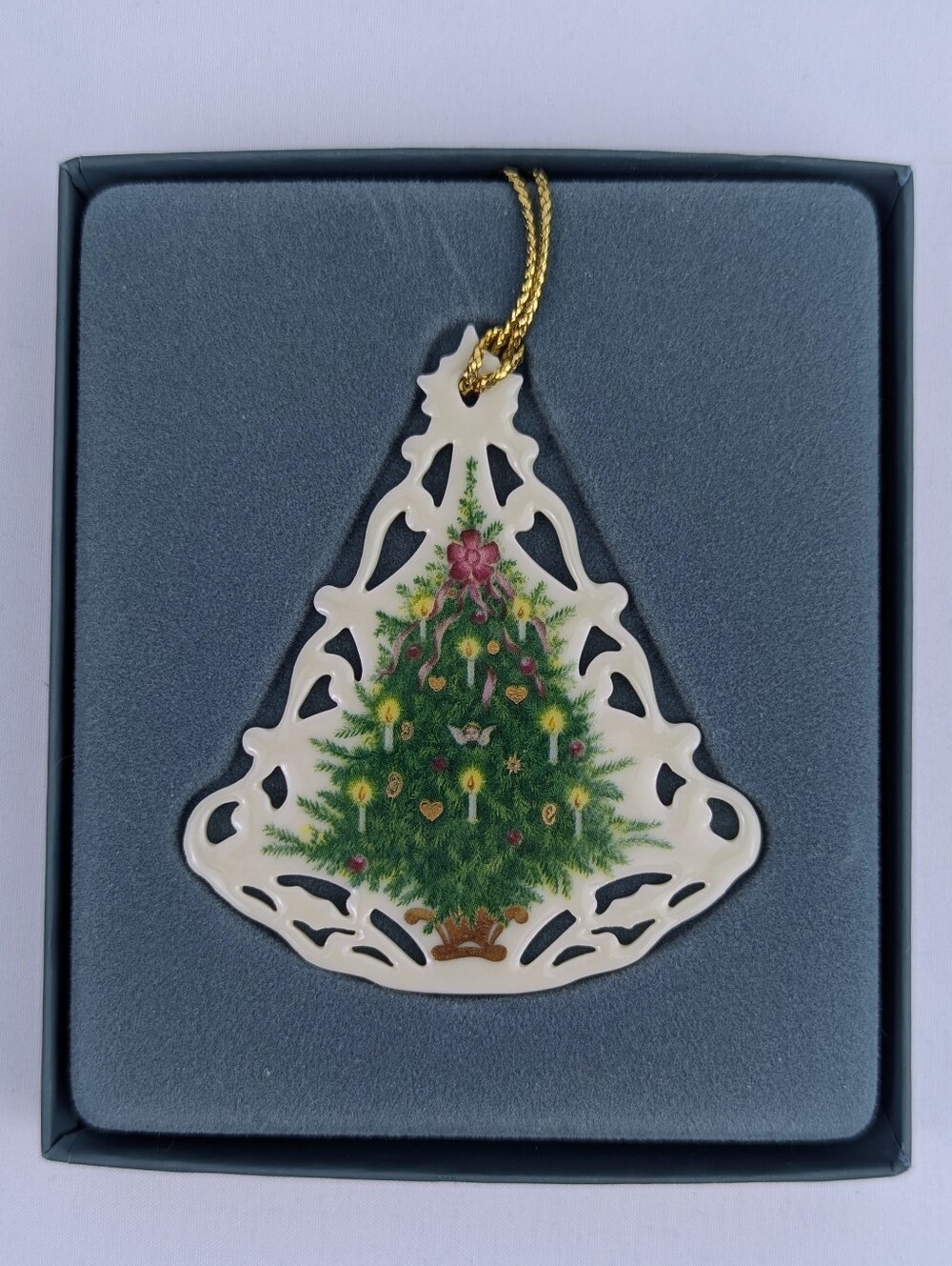Lenox Victorian Lace Christmas Tree Porcelain Ornament